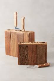 Diys Inspired By Anthropologie Diy Knife Block Bloc De Couteau Bricolage Bois Porte Couteau
