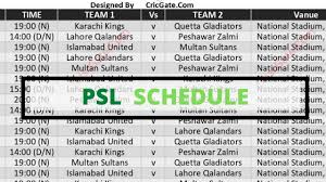 The matches will be played in 2 cities of pakistan , karachi, lahore. Psl 6 Schedule 2021 Download Psl Schedule Pdf Cricgate