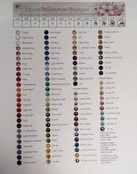 swarovski rhinestones color chart rhinestone crafts