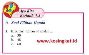 Kunci Jawaban Matematika Kelas 7 Halaman 98 100 Ayo Kita Berlatih 1 8 Kosingkat