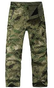 Lanbaosi Mens Waterproof Softshell Hunting Fleece Outdoor Pants Camouflage1 Size Us L Tag Xl