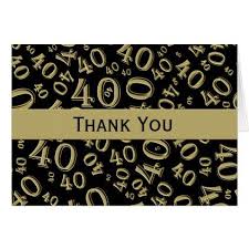 Thank You Gift Ideas For 40th Birthday Thank You Black Gold Over The Hill 40th Birthday Zazzle Com 40th Birthday Cards 40th Birthday Birthday Cards