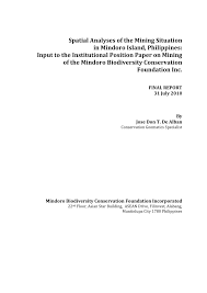 Pdf Spatial Analysis Of Biophysical And Socio Economic Variables In Support Of Decision Making On Conservation And Development Issues A Case Study Of Mindoro Island Philippines