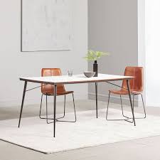 Paulson Dining Table White Laminate Dining Table White Laminate Concrete Dining Table