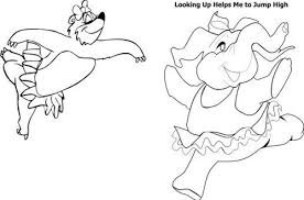Bat, raccoon, camel, seal, rabbit, hippo, pig, frog, mouse, bird, snake, elephant, turtle, baboon, bear, platypus, octopus, gecko, penguin, dolphin, duck, and bull. Adorable Ballet And Dancing Animals Sized For Young Dancers To Color In