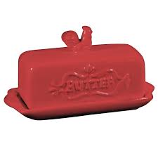 Finding the right kitchen trash can is a difficult task for many when there are so many options available. Rooster Butter Dish Red At Home