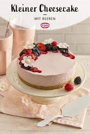 kleiner cheesecake mit beeren rezept frischkase kuchen ohne backen kuchen und torten rezepte kuchen