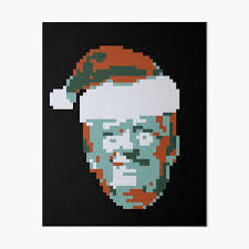 It will be a gift to my aunt and uncle. Impression Rigide Vladimir Poutine Santa Hat Pixel Art Noel Drole Par Okpinspets Redbubble