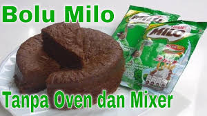 Milo bubuk•coklat bubuk•air hangat² kuku•telur ayam•sp•gula pasir (disesuaikan selera aja)•garam halus•vanili bubuk. Bolu Milo Kukus Tanpa Mixer Dan Oven Simple Youtube