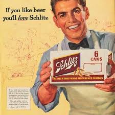 Reproduction Vintage Schlitz Beer Sign 9"x18"