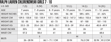 Kids Size Charts