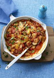 Easy Spanish Chicken Recipe Recipe Chorizo And Bean Stew Recipes Healthy Drinks Recipes