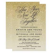 Elegant Gold New Years Eve Wedding Invitation Zazzle Com New Years Wedding New Years Eve Weddings New Years Eve Invitations
