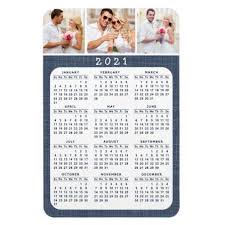 Custom Photo 2021 Magnetic Fridge Calendar Magnet Zazzle Com In 2020 Magnetic Calendar Personalized Photo Gifts Custom Photo
