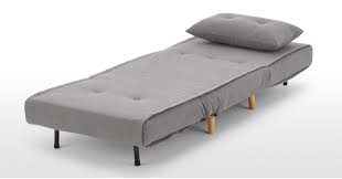 Haru Single Sofa Bed Marshmallow Grey Schlafsessel Single Couch Bequemes Schlafsofa