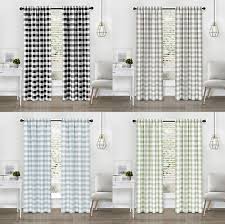 The classic plaid details will give your room the updated smile you're looking for and we can customize. Amzdecor Grey Buffalo Plaid Curtains Linen Sheer Panels Buffalo Check Plaid Rod 36 81 Picclick