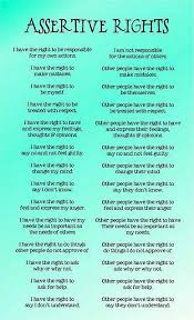 Assertive Rights Assertiveness Coping Skills Emotions