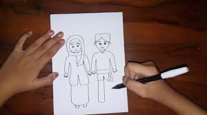 Download gambar sketsa rumah adat betawi miniatur rumah. Cara Menggambar Tema Pakaian Adat Betawi Abang None Draw Traditional Betawi Clothes Youtube