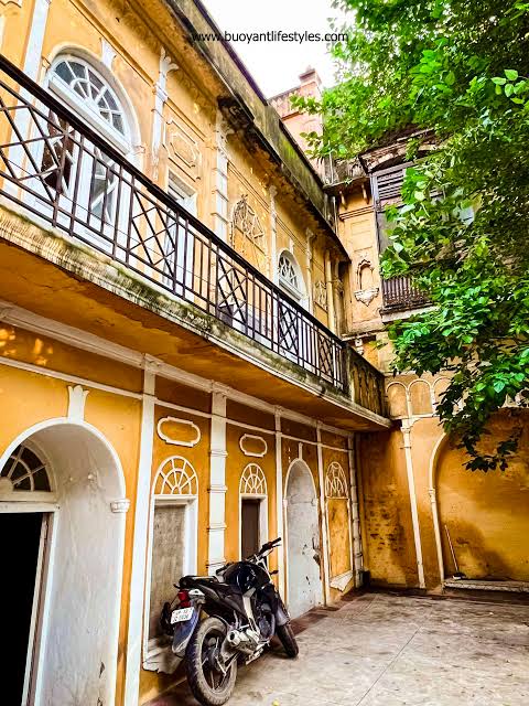 Courtyard arches at Kotwara House, AI generated