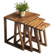 Butler Loft Sheesham Wood Nesting Tables 3t687 Lamps Plus Wood Nesting Tables Nesting Tables Sheesham Wood