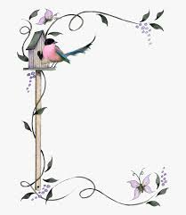 Desenhos de decorar para colorir. Mq Pink Bird Birdhouse Grame Frames Border Borders Disenos Para Decorar Hojas De Cuadernos Transparent Cartoon Free Cliparts Silhouettes Netclipart