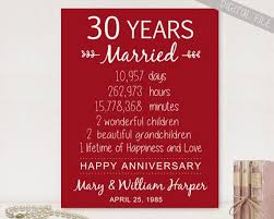 A wedding anniversary is not an occasion to be trifled with; Personalized 30th Anniversary Gift For Parents Custom 30th Anniversar 30th Anniversary Gifts 30th Anniversary Gifts For Parents Anniversary Gifts For Parents