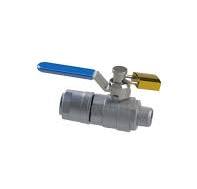 Vanne à boisseau sphérique 2 voie mâle 1/2 tube 20 mm avec cadenas - Aignep