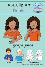 Black And White Sign Language American Sign Language Asl Clip Art Drinks American Sign Language Sign Language Clip Art
