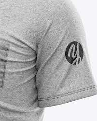 Download Men S Heather Pocket T Shirt Front Half Side View In Apparel Mockups On Yellow Images Object Mockups