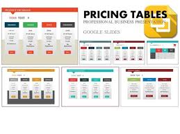 Pricing Tables Google Slides Business Presentation Presentation Templates Presentation