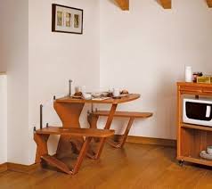 Fold Away Table More Accessible Than Pulling Out Folding Chairs And A Folding Table All The Time Small Kitchen Tables Dining Room Small Small Modern Kitchens