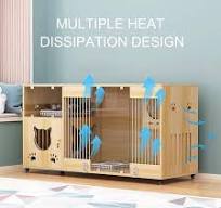 Amazon.com: LKPMGOA Wooden Cat House, Wooden Cat Villa ...