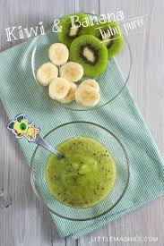 Kiwi Platano Papilla Para Bebe De 6 Healthy Baby Food Baby Food Recipes Banana Baby Food