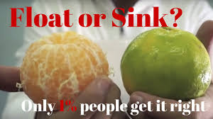 does an orange sink or float