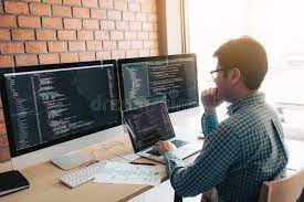 Two people coding code program programming developer computer web development coder working design software on desk in office. 64 067 Programming Photos Free Royalty Free Stock Photos From Dreamstime