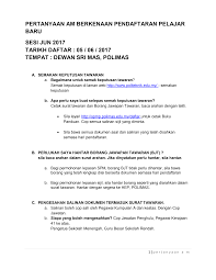 Keputusan permohonan dan cetakan surat tawaran boleh dibuat pada 20 mei 2017 di portal pengambilan pelajar politeknik. Http Spmp Polimas Edu My Daftar Pertanyaan 20am 20 20sesi 20jun 202017 Pdf
