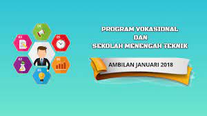 Senarai terkini kolej vokasional (kv) di seluruh malaysia serta kursus pengajian yang ditawarkan. Program Vokasional Dan Sekolah Menengah Teknik Ambilan Januari 2018 Pendidik2u