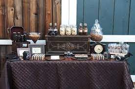 Share the best gifs now >>>. Masculine Tables Male Party Inspiration Paperblog Vintage Candy Buffet Candy Buffet Vintage Birthday Parties