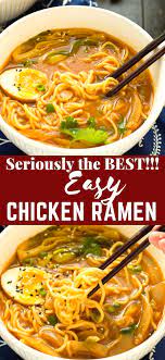 Easy Chicken Ramen Recipe Noodle Recipes Easy Ramen Recipes Easy Ramen Dinner