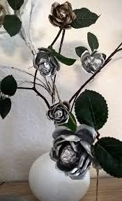 Rosen Aus Teelichtschalen Basteln Rosen Basteln Basteln Mit Teelichtern Weihnachten Blechdosen Basteln