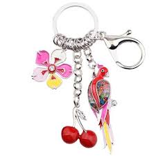 Parrot Unique Key Chain From Touchy Style Outfit Accessories Variant Blue Chaveiros Joias Simples Chaveiro