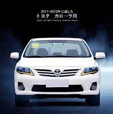 useka トヨタ カローラ 用 改装 ヘッドライト ヘッドランプ 左右セット新品 2011 2013 led for toyota corolla led head lights lamps 2011 2013 vland carlamp headlight toyo トヨタカローラ トヨタ ヘッドライト