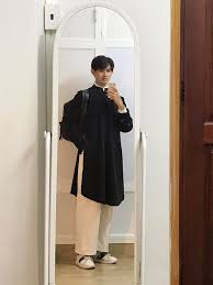 áo dài nam 5 thân màu đen - DesignlifeShop
