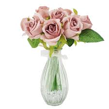 Maybe you would like to learn more about one of these? Blush Pink Bud Rose Artificial Flower Arrangement In Pretty Glass Vase 21cm Home Decoration Buy Online In Andorra At Desertcart 203464278