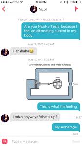 Cause you seem wright for me. I Wonder If She Can Feel The Electricity Tinder