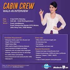 Maybe you would like to learn more about one of these? Malindo Air Cabin Crew Walk In Interview Melaka April 2019 Better Aviation