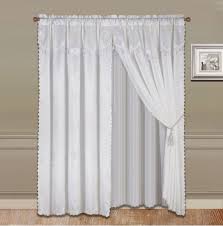 Boy baby room vector set. Rod Pocket Window Curtain Set Attached Valance And Sheer Includes 2 Tassels Panel Gorgeoushomelinen 8 Piece White Nada Luxury Faux Jacquard Flower Design Panel Curtain Panels Window Treatments Ilsr Org
