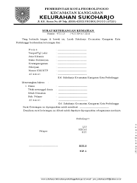 Surat keterangan domisili ini biasanya dikeluarkan oleh pihak kelurahan, mulai dari pejabat terendah yaitu rt hingga kepala desa. Blangko Keterangan Kematian 1