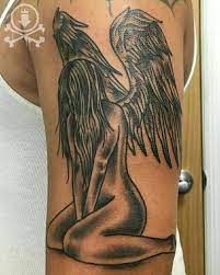 Lovely Traditional Style Fallen Angel Tattoo By Brendan Poblocki 12ozstudios Team12oz Tatt Body Art Tattoos Guardian Angel Tattoo Designs Tattoos For Guys