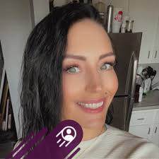 I am working, looking down at my laptop, but I look like I'm sleeping bc  Tara always makes my eyelashes so long and thick. Like a Disney Princess  without the C-Cups. Hair: @